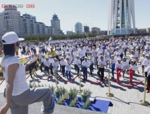 В Астане более 1000 человек приняли участие в физзарядке