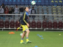 Фоторепортаж с разминки Казахстан и Швеции