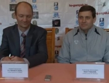 Видео послематчевой пресс-конференции игры чемпионата РК «Горняк» — «Номад» 8:1, 1:2