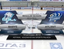 Видеообзор матча КХЛ «Барыс» — «Атлант» 5:4