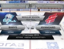 Видеообзор матча КХЛ «Барыс» — «Авангард» 5:2