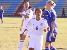 Фоторепортаж с матча отборочного турнира чемпионата Мира — 2015 среди женщин Казахстан — Финляндия 0:2