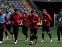 Фоторепортаж с предматчевой тренировки «Шахтера»