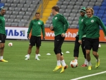 Фоторепортаж с предматчевой тренировки «Маккаби» Хайфа