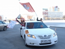 Фоторепортаж с автопробега в поддержку «Шахтёра»