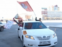 Фоторепортаж с автопробега в поддержку «Шахтёра»