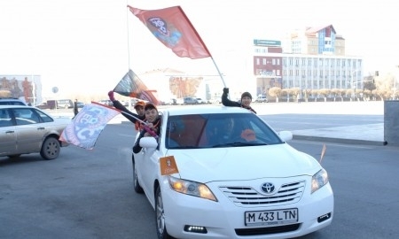 Фоторепортаж с автопробега в поддержку «Шахтёра»