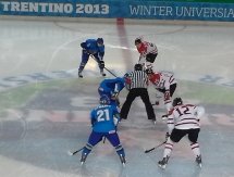 Фото с матча Универсиады Казахстан — Канада 4:2