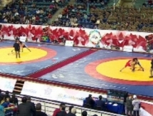 Видеосюжет о Кубке Президента РК по греко-римской борьбе