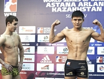 Фоторепортаж с церемонии взвешивания встречи WSB «Astana Arlans» — «Russian Boxing Team»