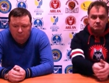 Видео послематчевой пресс-конференции игр чемпионата РК «Арлан» — «Беркут» 3:1, 2:4