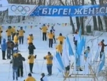 В Павлодаре состоялся массовый лыжный забег в поддержку олимпийцев