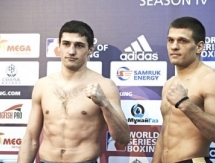Фоторепортаж с церемонии взвешивания встречи WSB «Astana Arlans» — «Russian Boxing Team»
