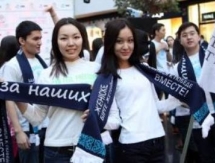 В Астане прошел флешмоб в поддержку Олимпийской сборной Казахстана