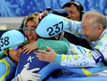 Болельщики Уральска встретили олимпийскую сборную РК по шорт-треку