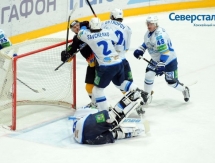 Фоторепортаж с матча КХЛ «Северсталь» — «Барыс» 2:1