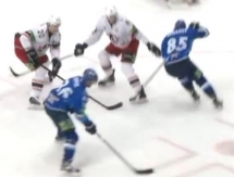 Видеообзор матча плей-офф КХЛ «Барыс» — «Автомобилист» 5:4 О.Т