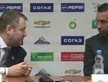 Видео послематчевой пресс-конференции игры плей-офф КХЛ «Салават Юлаев» — «Барыс» 3:2 О.Т