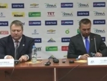 Видео послематчевой пресс-конференции игры плей-офф КХЛ «Салават Юлаев» — «Барыс» 3:2