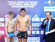 Фоторепортаж с церемонии взвешивания матча плей-офф WSB «Astana Arlans» — «Team Germany»