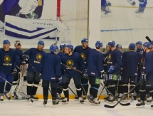 Фоторепортаж с тренировочного матча сборной Казахстана