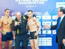 Фоторепортаж с церемонии взвешивания матча плей-офф WSB «Astana Arlans» — «Team Germany»