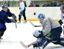 Фоторепортаж с тренировочного матча сборной Казахстана