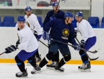 Фоторепортаж с тренировочной игры сборной Казахстана