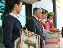 Фоторепортаж со встречи хоккейной сборной Казахстана в Минске