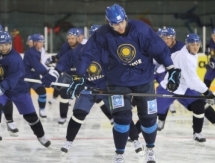 Сборная Казахстана провела первую тренировку в Минске