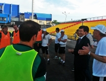 Президент ФК «Атырау» посетил тренировку команды