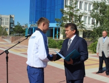 Костанайские полицейские торжественно открыли чемпионат МВД РК по волейболу среди полицейских