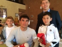 Талдыкорганским поклонникам бокса презентовали фильм о Серике Сапиеве