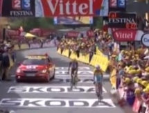 Видео финиша 14-го этапа «Тур де Франс» с участием Винченцо Нибали