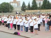 В Усть-Каменогорске прошло массовое выполнение гимнастических упражнений 