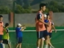 Видеосюжет о подготовке сборной Казахстана к матчу с Таджикистаном