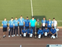 Победителей чемпионата РК по пляжному футболу наградили в перерыве матча «Иртыш» — «Жетысу»