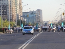 В Астане более 500 полицейских приняли участие в велопробеге, посвященном Дню Конституции