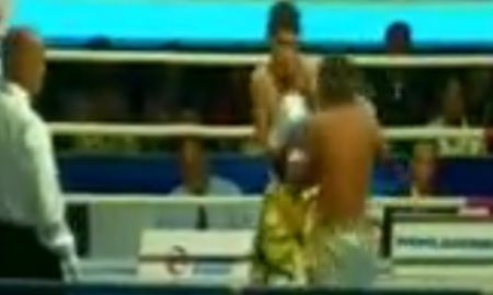 Видео боя «Битвы чемпионов» «Astana Arlans» — «Cuba Domadores» Мирас Жакупов VS Йосвани Вейтиа Сото