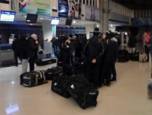 Болельщики «Сарыарки» проводили команду на очередные выездные матчи 