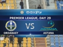 Видео матча Премьер-Лиги «Ордабасы» — «Астана» 1:2