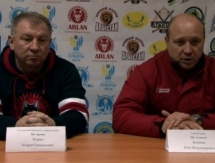 Видео послематчевой пресс-конференции игр чемпионата РК «Арлан» — «Алматы» 3:1, 5:3