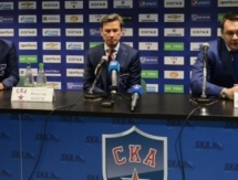 Видео послематчевой пресс-конференции игры КХЛ СКА — «Барыс» 5:3