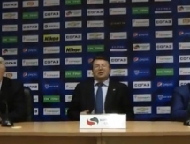 Видео послематчевой пресс-конференции игры КХЛ «Ак Барс» — «Барыс» 3:2