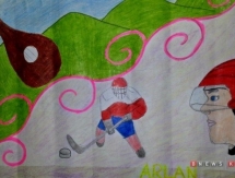 В Кокшетау маленькие болельщики в рисунках признались в любви к ХК «Арлан»