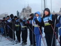 Накануне Дня Независимости РК столичные полицейские участвовали в лыжных гонках