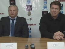 Видео послематчевой пресс-конференции игр чемпионата РК «Горняк» — «Арлан» 5:3, 1:2 