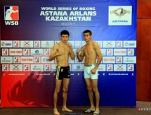 Фоторепортаж с церемонии взвешивания матча WSB «Astana Arlans» — «Caciques de Venezuela»