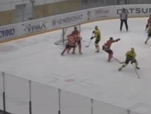 Видео матча ВХЛ «Ермак» — «Сарыарка» 2:4 