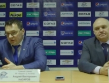 Видео послематчевой пресс-конференции игры КХЛ «Барыс» — «Северталь» 3:2 ОТ